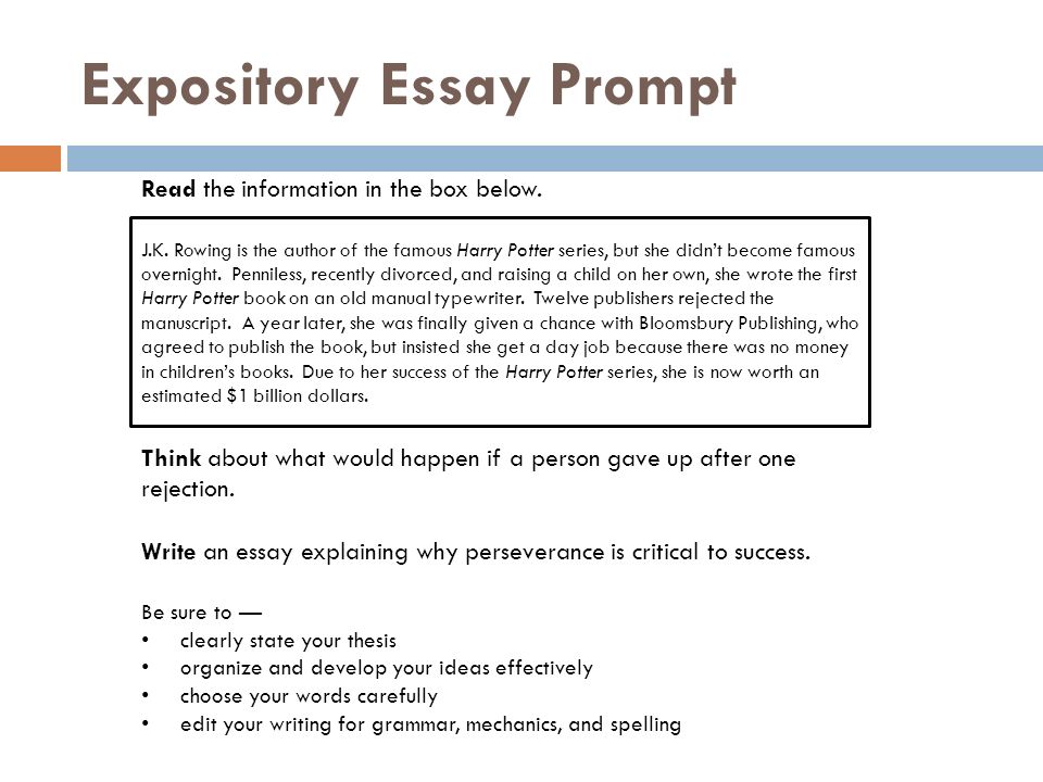 Expository essay books
